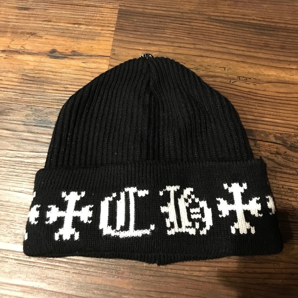 Chrome heart beanie O/S